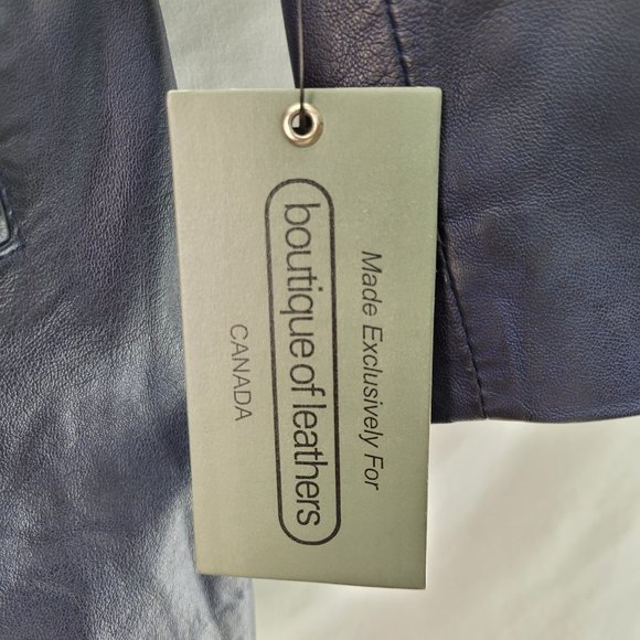 Boutique Of Leathers Women's Leather Jacket Blue - Size 14 - Picture 4 of 8